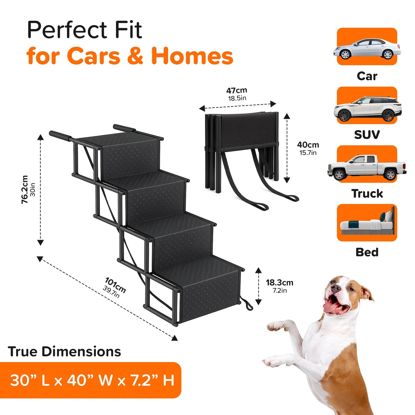 Cuddletail™ Foldable Pet Staircase